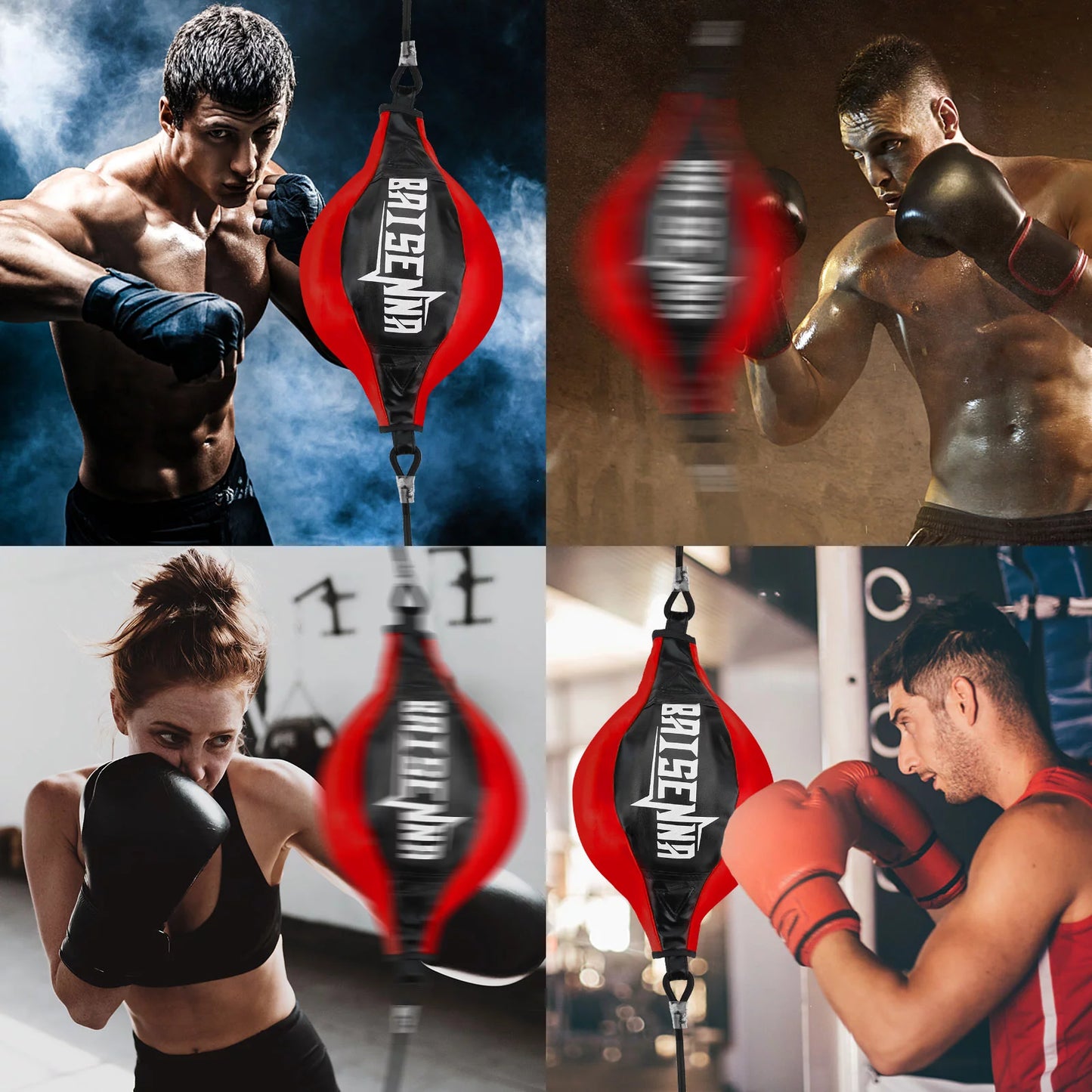 Double End Ball, Boxing Speed Dodge Training Ball Leather Punch Bag Hanging Speed Ball for Gym Boxing Speed Training, Includes Cord, Stress Relief Exercise Equipment, Adult Teenagerss
