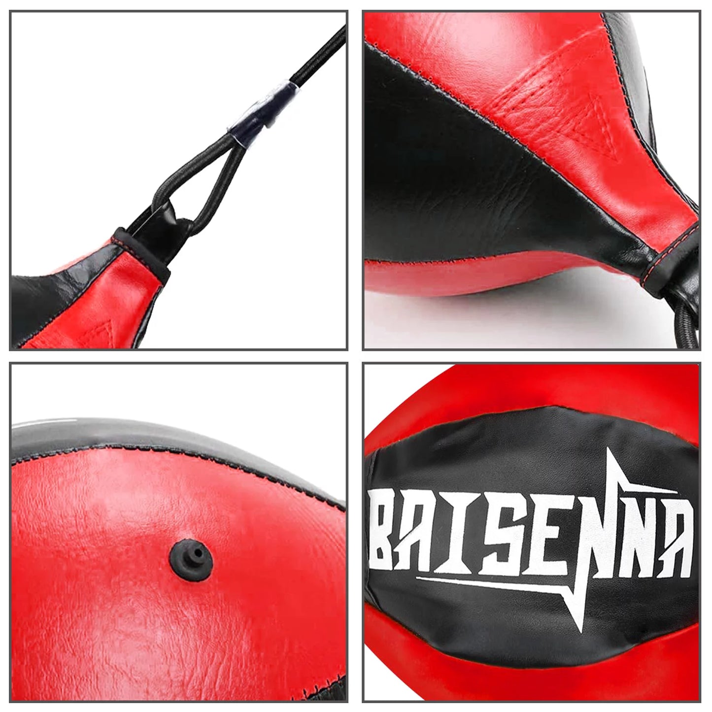 Double End Ball, Boxing Speed Dodge Training Ball Leather Punch Bag Hanging Speed Ball for Gym Boxing Speed Training, Includes Cord, Stress Relief Exercise Equipment, Adult Teenagerss